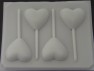 917 Puffy Hearts Chocolate or Hard Candy Lollipop Mold